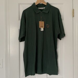 NWT Vintage Bugle Boy Mens Polo Shirt Green Medium Small Large
